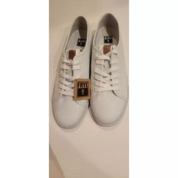 NEW Frye Gia Sneakers - Leather For Women  White  563sn - Picture 10 of 11